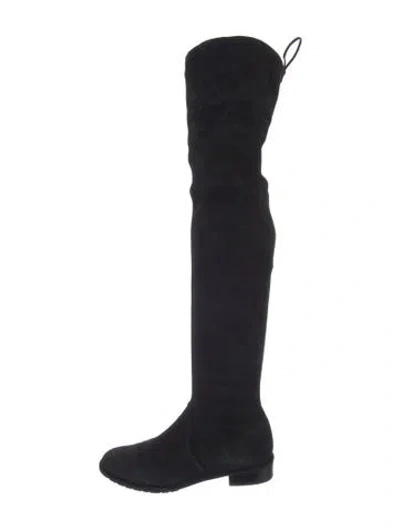 Pre-owned Stuart Weitzman Suede Boots In Black