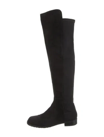 Pre-owned Stuart Weitzman Suede Boots In Black