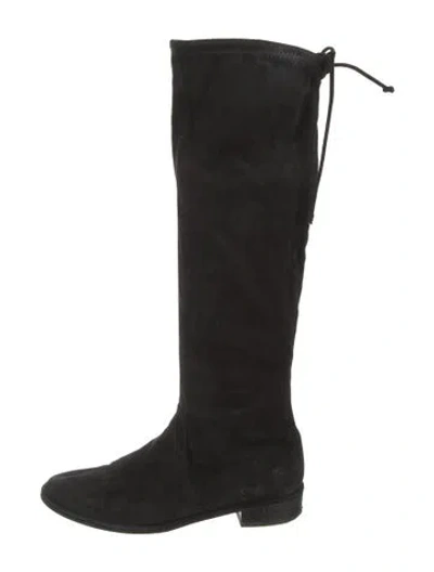 Pre-owned Stuart Weitzman Suede Boots In Black
