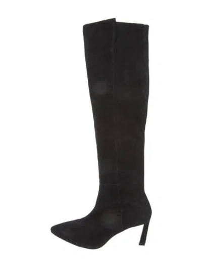 Pre-owned Stuart Weitzman Suede Boots In Black