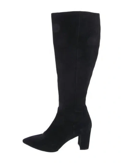 Pre-owned Stuart Weitzman Suede Boots In Black