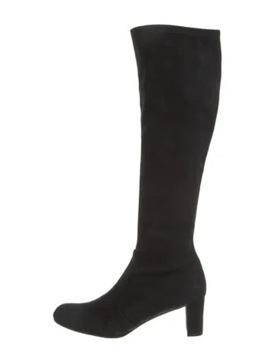 Pre-owned Stuart Weitzman Suede Boots In Black