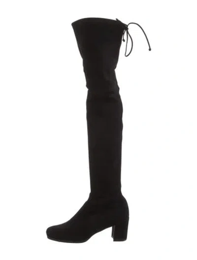 Pre-owned Stuart Weitzman Suede Boots In Black