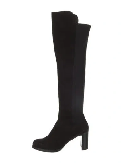Pre-owned Stuart Weitzman Suede Boots In Black