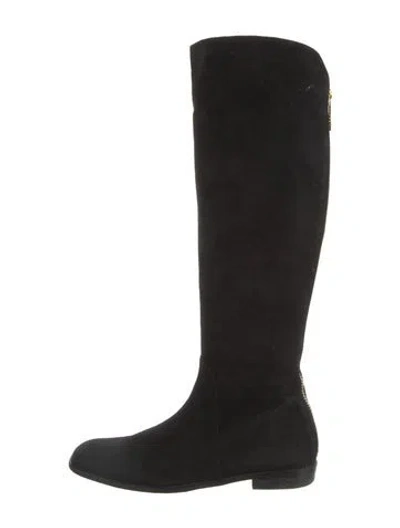 Pre-owned Stuart Weitzman Suede Boots In Black
