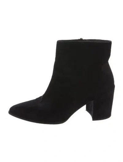 Pre-owned Stuart Weitzman Suede Boots In Black