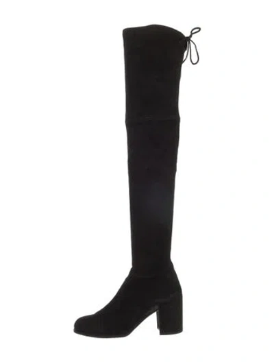 Pre-owned Stuart Weitzman Suede Boots In Black