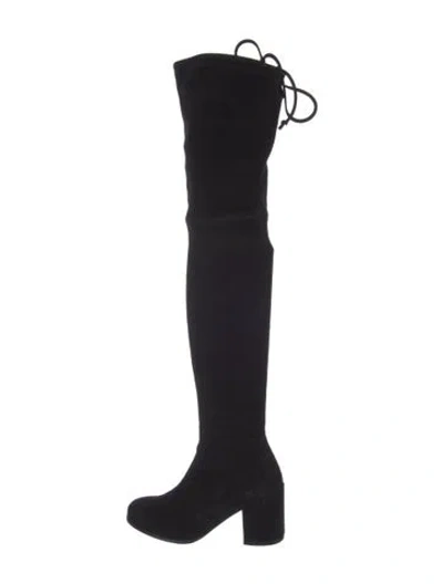 Pre-owned Stuart Weitzman Suede Boots In Black
