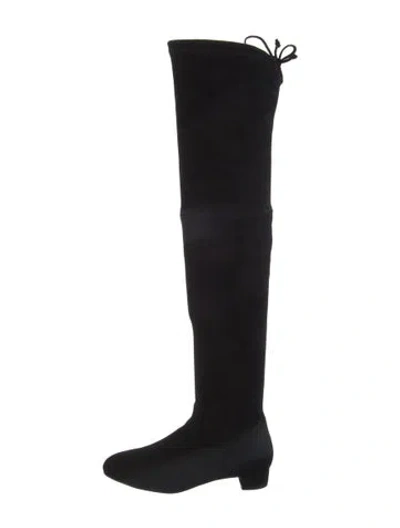 Pre-owned Stuart Weitzman Suede Boots In Black