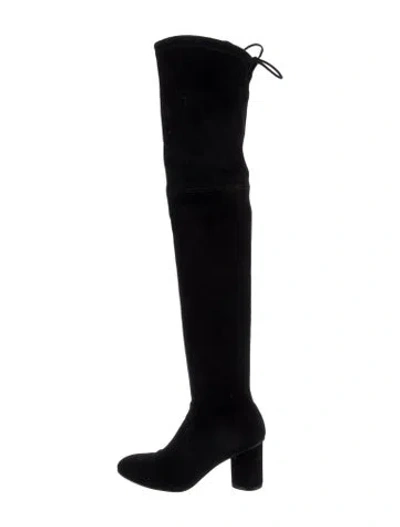 Pre-owned Stuart Weitzman Suede Boots In Black