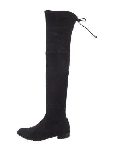 Pre-owned Stuart Weitzman Suede Boots In Black
