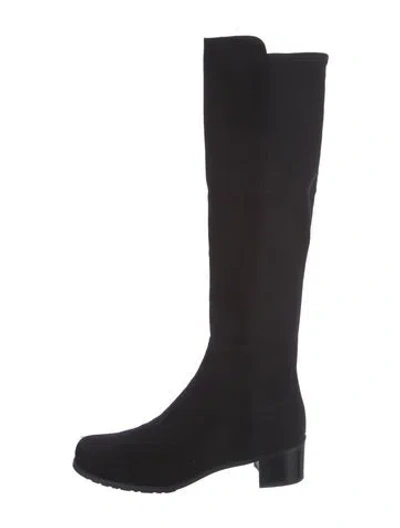 Pre-owned Stuart Weitzman Suede Boots In Black