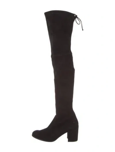 Pre-owned Stuart Weitzman Suede Boots In Black