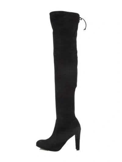 Pre-owned Stuart Weitzman Suede Boots In Black