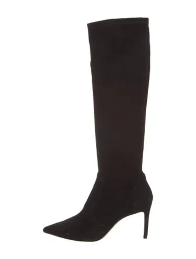 Pre-owned Stuart Weitzman Suede Boots In Black