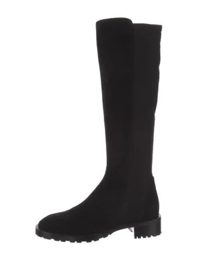Pre-owned Stuart Weitzman Suede Boots In Black