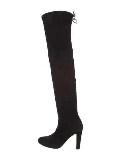 Pre-owned Stuart Weitzman Suede Boots In Black