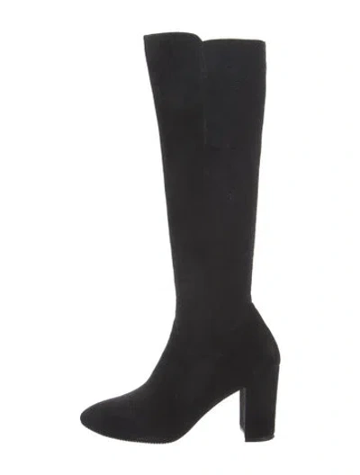 Pre-owned Stuart Weitzman Suede Boots In Black