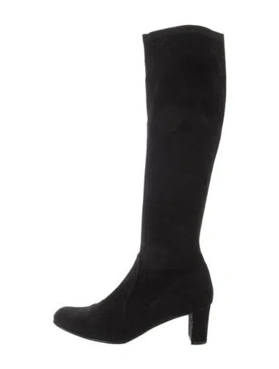 Pre-owned Stuart Weitzman Suede Boots In Black