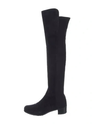 Pre-owned Stuart Weitzman Suede Boots In Black