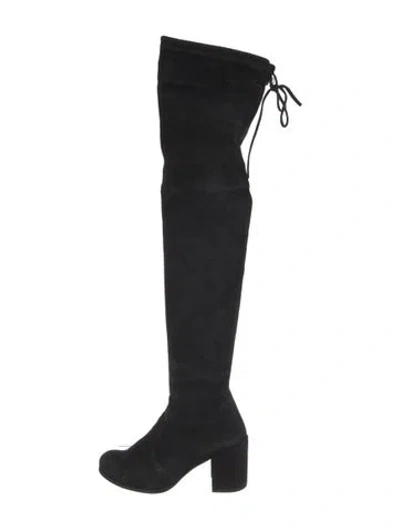 Pre-owned Stuart Weitzman Suede Boots In Black