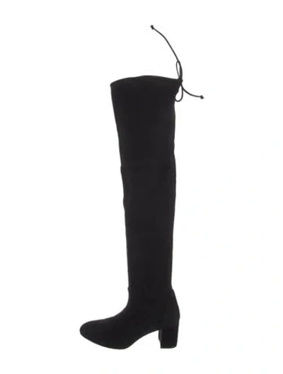Pre-owned Stuart Weitzman Suede Boots In Black