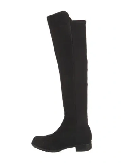 Pre-owned Stuart Weitzman Suede Boots In Black