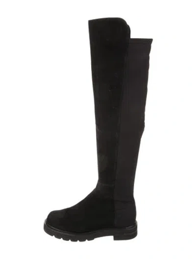 Pre-owned Stuart Weitzman Suede Boots In Black