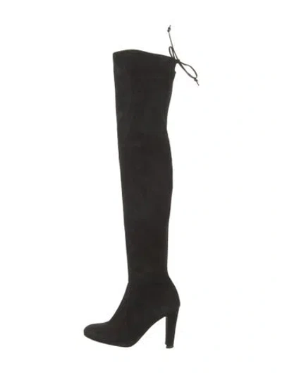 Pre-owned Stuart Weitzman Suede Boots In Black