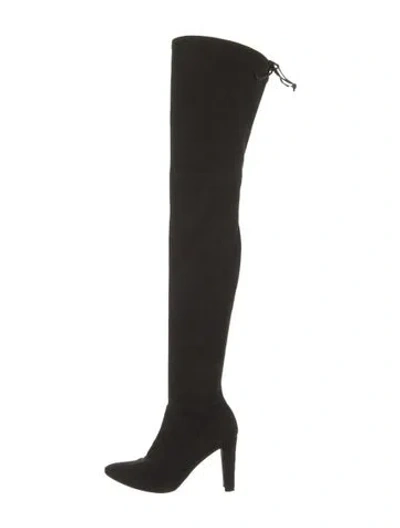 Pre-owned Stuart Weitzman Suede Boots In Black