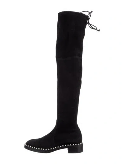 Pre-owned Stuart Weitzman Suede Boots In Black