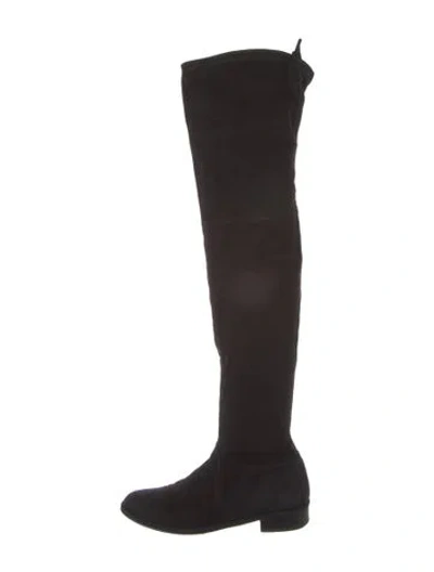 Pre-owned Stuart Weitzman Suede Boots In Black