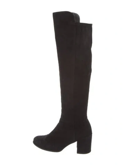 Pre-owned Stuart Weitzman Suede Boots In Black