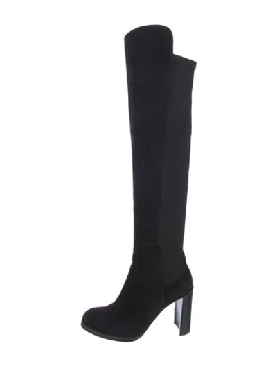 Pre-owned Stuart Weitzman Suede Boots In Black