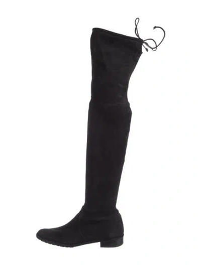 Pre-owned Stuart Weitzman Suede Boots In Black