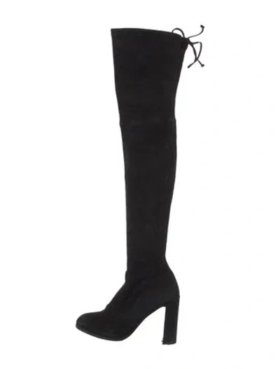 Pre-owned Stuart Weitzman Suede Boots In Black