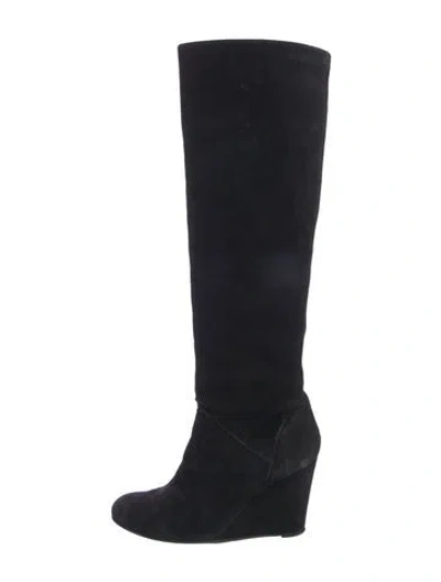 Pre-owned Stuart Weitzman Suede Boots In Black