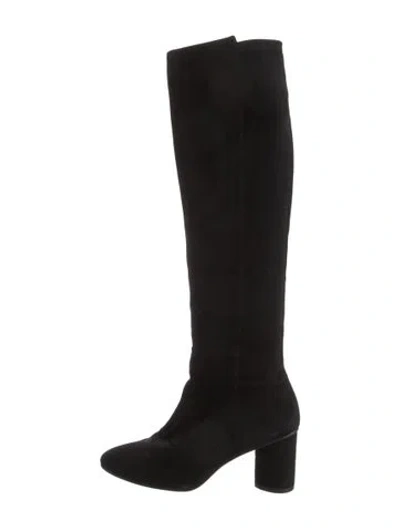 Pre-owned Stuart Weitzman Suede Boots In Black