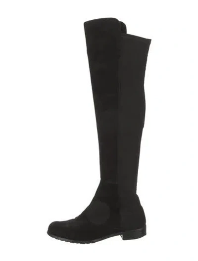Pre-owned Stuart Weitzman Suede Boots In Black