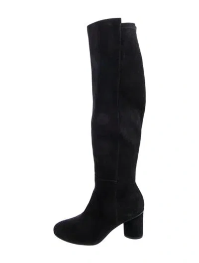 Pre-owned Stuart Weitzman Suede Boots In Black