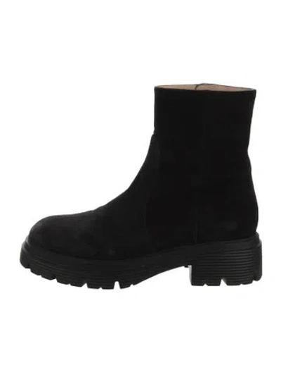Pre-owned Stuart Weitzman Suede Boots In Black