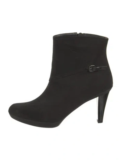 Pre-owned Stuart Weitzman Suede Boots In Black