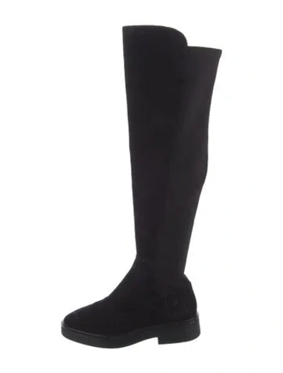 Pre-owned Stuart Weitzman Suede Boots In Black