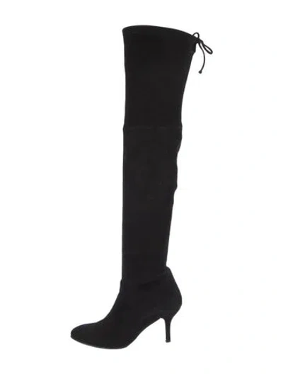 Pre-owned Stuart Weitzman Suede Boots In Black