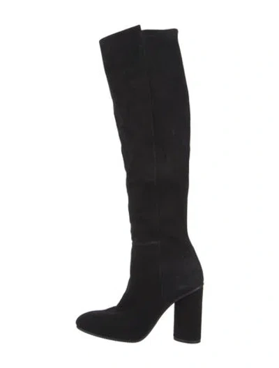 Pre-owned Stuart Weitzman Suede Boots In Black