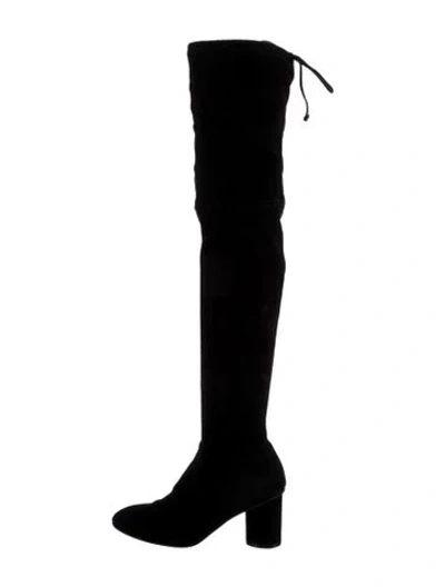 Pre-owned Stuart Weitzman Suede Boots In Black