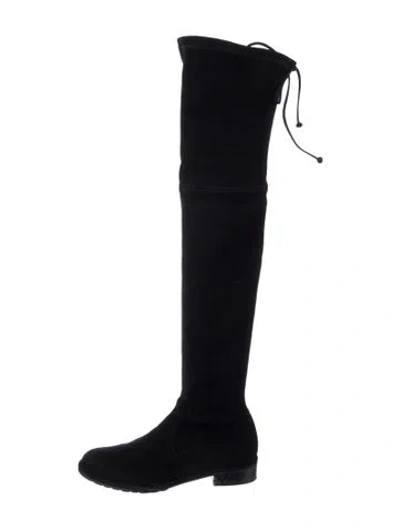 Pre-owned Stuart Weitzman Suede Boots In Black