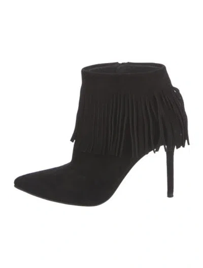 Pre-owned Stuart Weitzman Suede Boots In Black