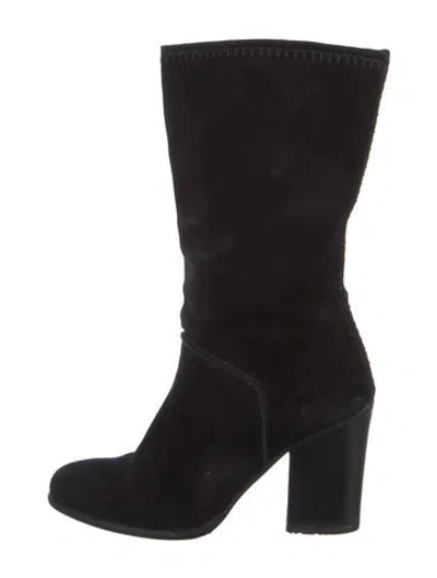 Pre-owned Stuart Weitzman Suede Boots In Black