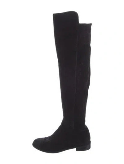 Pre-owned Stuart Weitzman Suede Boots In Black